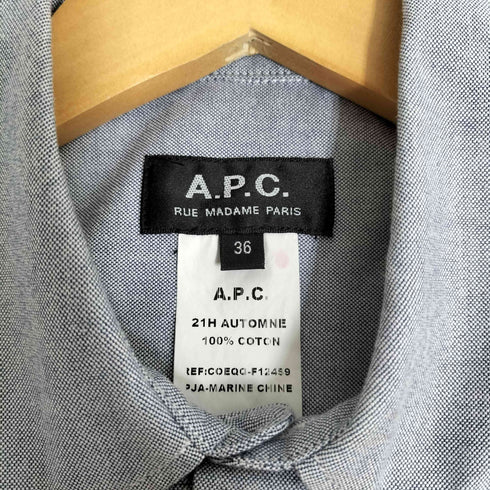 アーペーセー A.P.C. ポケット レギュラーカラーシャツ レディース 36