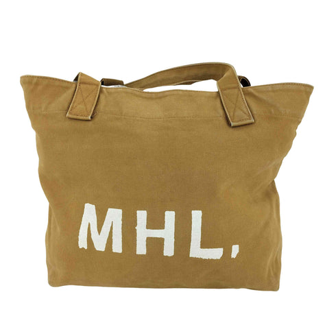 エムエイチエル MHL. CANVAS LOGO TOTE ロゴ キャンバストートバッグ レディース