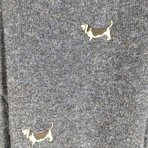 トミーヒルフィガー TOMMY HILFIGER ウール100 アニマル刺繍 ニット セーター レディース import:M