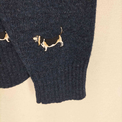 トミーヒルフィガー TOMMY HILFIGER ウール100 アニマル刺繍 ニット セーター レディース import:M