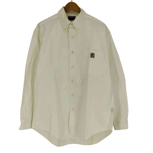 ポロジーンズカンパニーラルフローレン POLO JEANS COMPANY RALPH LAUREN 星条旗 ロゴ 刺繍 ボタンダウン L/S シャツ メンズ import:S