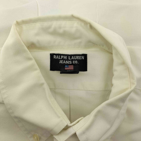 ポロジーンズカンパニーラルフローレン POLO JEANS COMPANY RALPH LAUREN 星条旗 ロゴ 刺繍 ボタンダウン L/S シャツ メンズ import:S