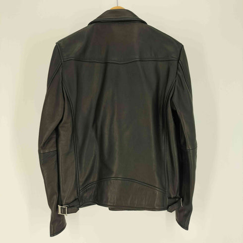 ヴォーギッシュ VOGUISH カウレザー サイドベルト ダブル ライダース ジャケット メンズ import:M