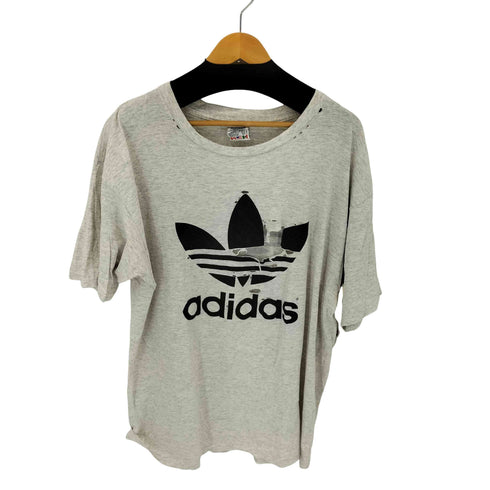 アディダス adidas 90S MADE IN USA 両面トレフォイルロゴ クルーネックTシャツ メンズ import:L