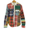 デニムアンドサプライ ラルフローレン DENIM & SUPPLY RALPH LAUREN クレイジーパターン チェック ネイティブ 総柄 デニム 切替 L/S シャツ メンズ import:S