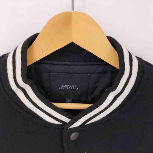 サタデーズニューヨークシティ Saturdays NYC leather varsity jacket メンズ import:M
