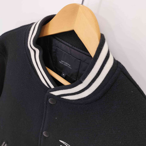 サタデーズニューヨークシティ Saturdays NYC leather varsity jacket メンズ import:M