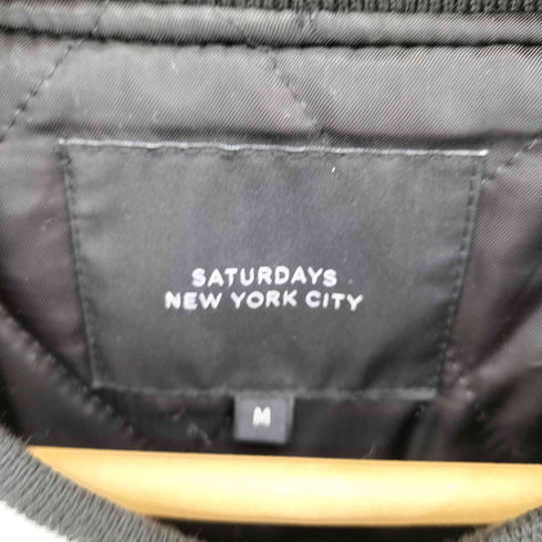 サタデーズニューヨークシティ Saturdays NYC leather varsity jacket メンズ import:M