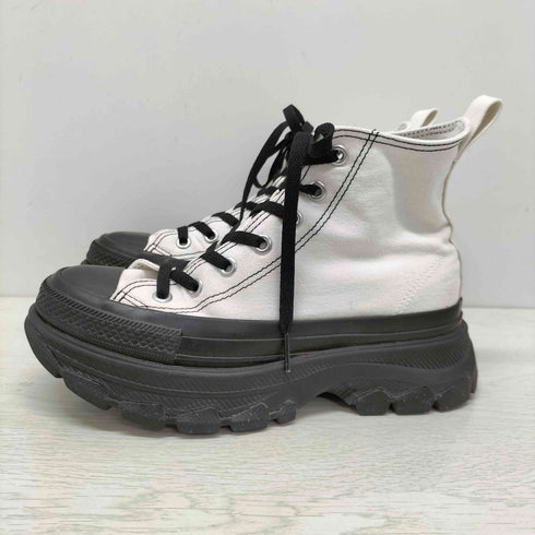 コンバースオールスター CONVERSE ALLSTAR TREKWAVE HI WHITE BLACK 厚底ハイカットス二ーカー レディース JPN:24