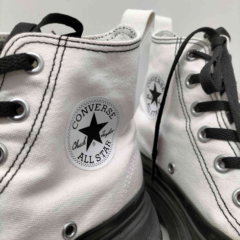 コンバースオールスター CONVERSE ALLSTAR TREKWAVE HI WHITE BLACK 厚底ハイカットス二ーカー レディース JPN:24