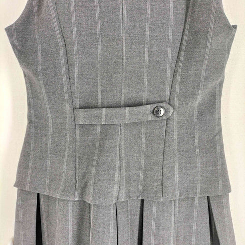 ザラ ZARA ストライプ ボックスプリーツ ベストワンピース レディース import:M