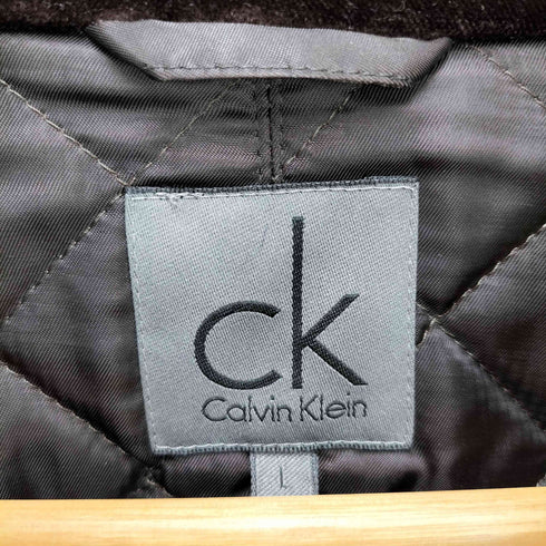 シーケーカルバンクライン ck Calvin Klein キルティングライナーベロアコート レディース L