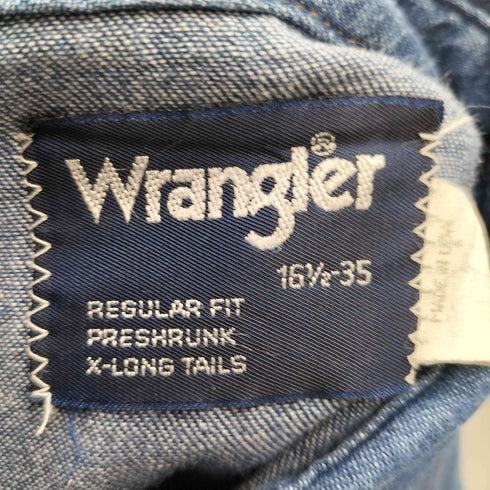 ラングラー Wrangler USA製 ウエスタンデニムシャツ メンズ 16 1/2-35