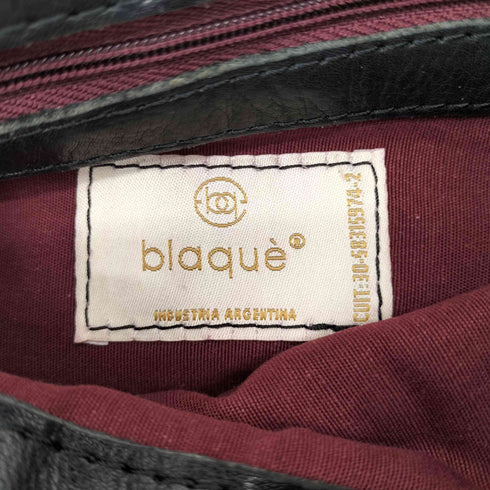 BIAQUE フロントジップデザイン レザーフリンジショルダーバッグ レディース