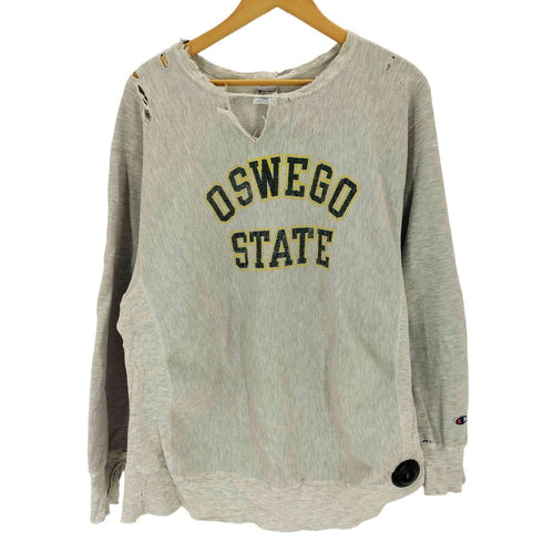 チャンピオン Champion 刺繍タグ メキシコ製 OSWEGO STATE リバースウィーブ ボロ メンズ JPN:XL