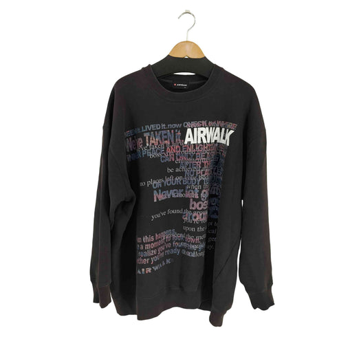 エアウォーク AIRWALK never let gravity boss you around. クルーネックスウェット メンズ 4L