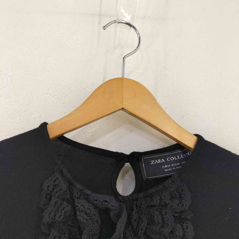 ザラ ZARA collection ポルトガル製 レーヨン フロントフリル カットソー レディース JPN:M