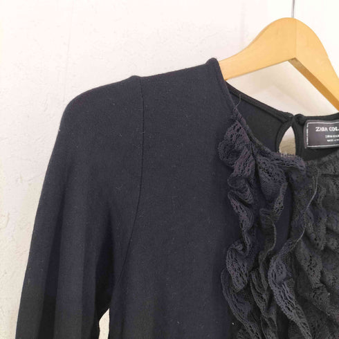 ザラ ZARA collection ポルトガル製 レーヨン フロントフリル カットソー レディース JPN:M