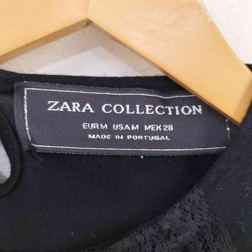ザラ ZARA collection ポルトガル製 レーヨン フロントフリル カットソー レディース JPN:M