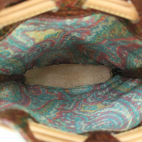 エトロ ETRO ペイズリー柄フェイクレザー巾着バッグ レディース