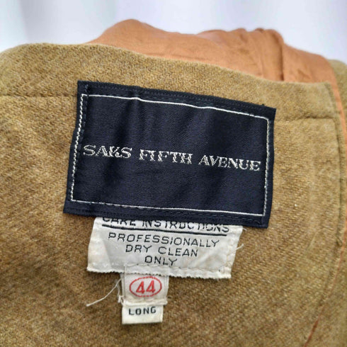 サックスフィフスアベニュー SAKS FIFTH AVENUE 80s エポレット シャツジャケット メンズ 44 LONG