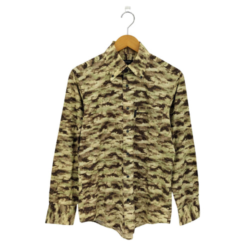 バーバリーブラックレーベル BURBERRY BLACK LABEL カモフラ ボタンダウンシャツ メンズ JPN:2