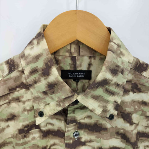 バーバリーブラックレーベル BURBERRY BLACK LABEL カモフラ ボタンダウンシャツ メンズ JPN:2