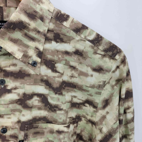 バーバリーブラックレーベル BURBERRY BLACK LABEL カモフラ ボタンダウンシャツ メンズ JPN:2
