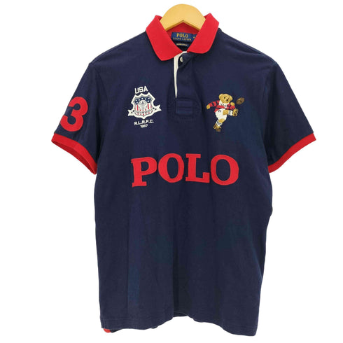 ポロラルフローレン POLO RALPH LAUREN ポロベア ラグビー ポロシャツ 星条旗 メンズ import:M