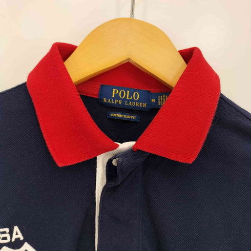 ポロラルフローレン POLO RALPH LAUREN ポロベア ラグビー ポロシャツ 星条旗 メンズ import:M
