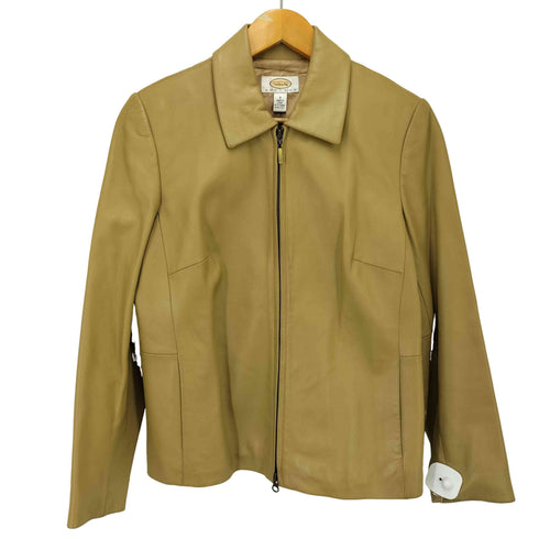 タルボット TALBOTS ステンカラーレザージャケット レディース US:6