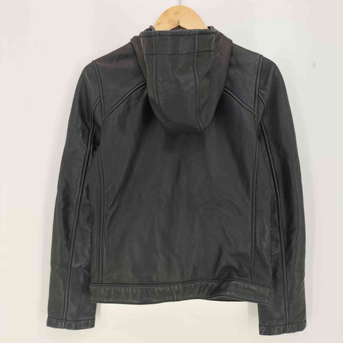 ヒステリックグラマー HYSTERIC GLAMOUR 羊革 フード ダブルライダース レザージャケット レディース FREE