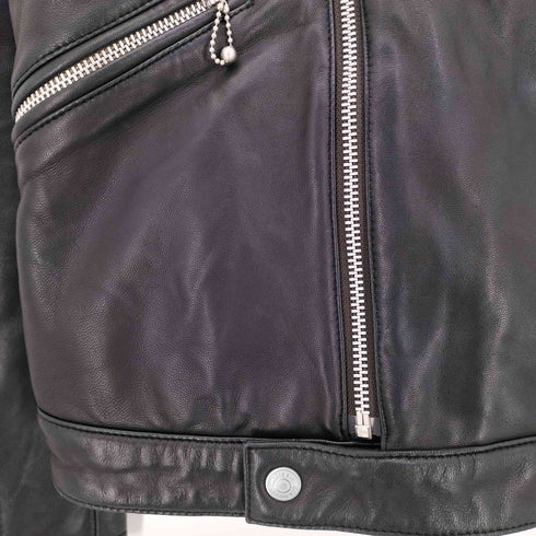 ヒステリックグラマー HYSTERIC GLAMOUR 羊革 フード ダブルライダース レザージャケット レディース FREE