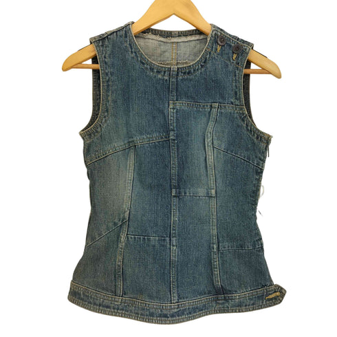 ヒステリックグラマー HYSTERIC GLAMOUR Hysterics OLD 初期 デニムパッチワーク ベスト レディース FREE