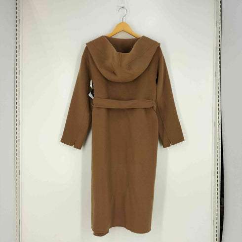 エスマックスマーラ S Max Mara SVEZIA ピュアヴァージンウール フーデッド ダブルフェイス ラップコート レディース J:38