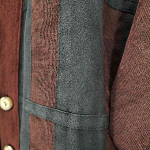 TRAFIC MENSWEAR 異素材切替 ニットカーディガン メンズ