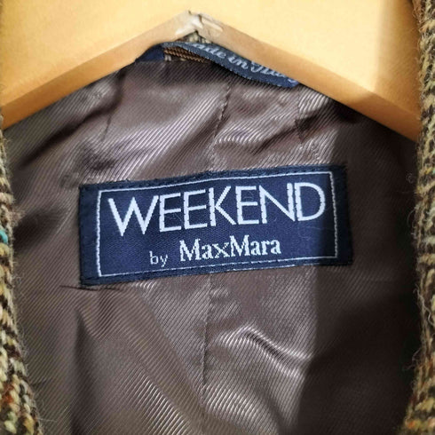 ウィークエンドマックスマーラ Weekend Max Mara イタリア製 ヘリンボーン ツイード 3B ウール テーラードジャケット レディース J:40