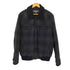 KENNETH COLE REACTION 襟ボア シャドーチェックポリウールジャケット メンズ import:L