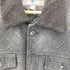 KENNETH COLE REACTION 襟ボア シャドーチェックポリウールジャケット メンズ import:L