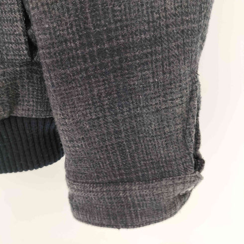KENNETH COLE REACTION 襟ボア シャドーチェックポリウールジャケット メンズ import:L