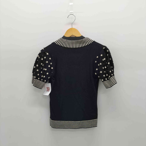 ケンゾー KENZO ボーダー ドット 半袖ニット レディース import:M