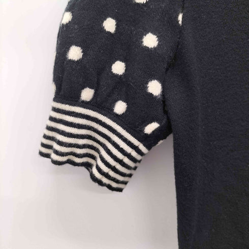 ケンゾー KENZO ボーダー ドット 半袖ニット レディース import:M