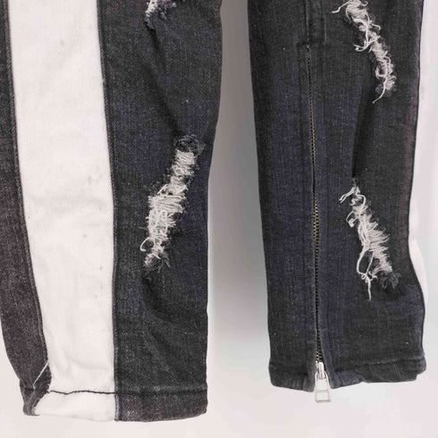 ダンケシェーン Danke Schon 18AW サイドライン ダメージ加工 デニム パンツ メンズ US:30-31