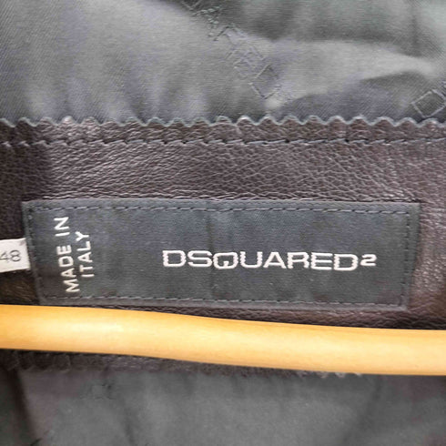 ディースクエアード DSQUARED2 牛革ライダーベスト メンズ 48