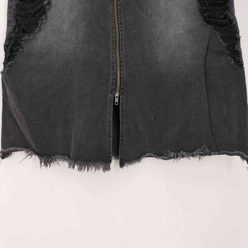 ジーナシス JEANASIS クラッシュデニムZIPスカート レディース JPN:S