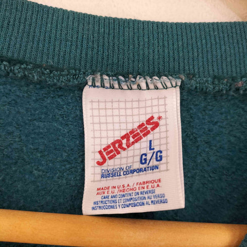 ジャージーズ JERZEES USA製 AMISH COUNTRY フロントプリント クルーネックスウェット メンズ JPN:L