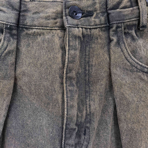 ジーナシス JEANASIS タックデニムワイドパンツ レディース JPN:S