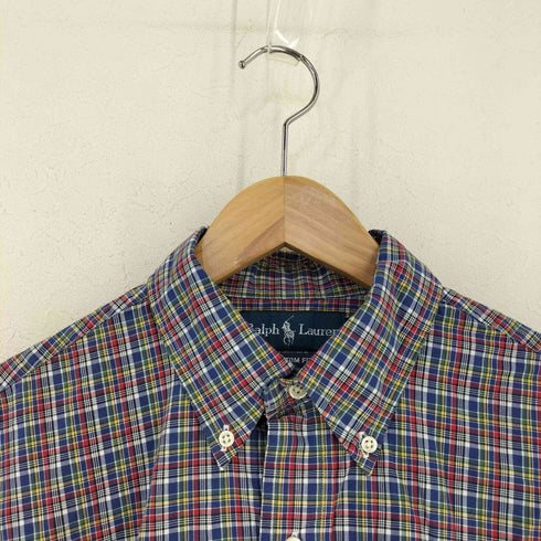 ラルフローレン RALPH LAUREN CUSTOM FIT ポニー刺繍 チェック BDシャツ メンズ import:M