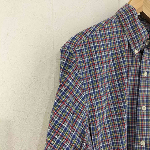 ラルフローレン RALPH LAUREN CUSTOM FIT ポニー刺繍 チェック BDシャツ メンズ import:M