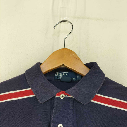 ポロバイラルフローレン Polo by RALPH LAUREN ポニー刺繍 ボーダー 鹿の子ポロシャツ メンズ import:S